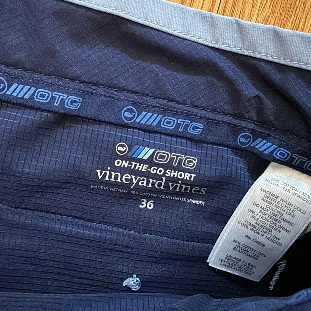 Vineyard Vines Men's Shorts Fits 37 OTG On The Go Blue Chino Preppy